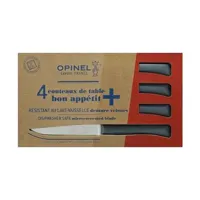 coffret 4 couteaux de table bon appétit+, opinel anthracite - opinel