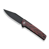 civivi - c20041c1 - couteau civivi cachet g10 rouge/ noir blackwash