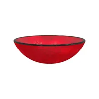 lavabo verre trempé 42x14 cm rouge