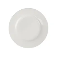 assiettes rondes en céramique blanche 150 mm à bord large lumina - lot de 6 -  - céramique
