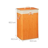 panier corbeille à linge rectangle avec sac coton 65,5 cm bambou orange helloshop26 13_0001905_8