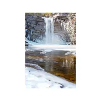 tableau sur verre cascade hivernale 45x65 cm 638664