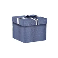 boîte en carton 1-4 carré bleu cm30x30h28