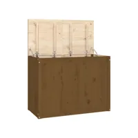 boîte panier à linge 88,5 x 44 x 66 cm bois massif de pin marron miel helloshop26 02_0006157