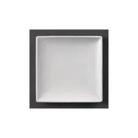 assiettes carrées blanches olympia 240(l)mm - lot de 12