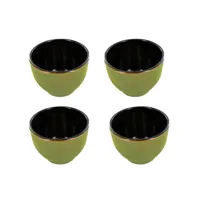 4 tasses en fonte vert et bronze 0,15 l tas5-4