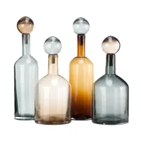 pols potten - bubbles & bottles carafe, multicolore neutre (set de 4)