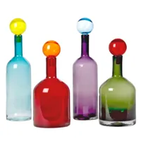 pols potten - bubbles & bottles carafe, multicolore (set de 4)