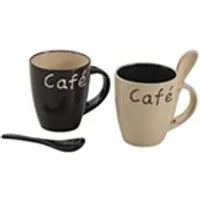 tasse et mugs aubry gaspard - mug à café en grès (lot de 2)