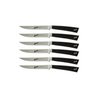 couteau berkel jeu de 6 couteaux à steak elegance noir