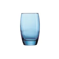accessoire autour du vin arcoroc chopes bleus salto ice blue 350 ml - x 24 - - verre x121mm