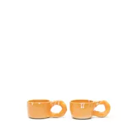 niko june lot de deux tasses studio en céramique - orange
