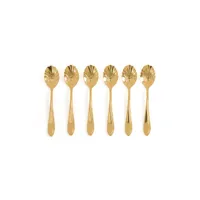 lot de 6 cuillères coquillages inox ilage
