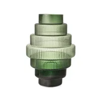 pols potten - vase steps en verre, verre soufflé bouche couleur vert 50.13 x 50 cm made in design