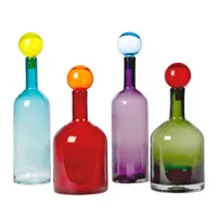 pols potten - carafe bubbles en verre, verre teinté dans la masse couleur multicolore 45.79 x 33 cm designer studio made in design