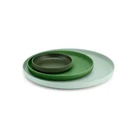 vitra - plateau trays en plastique, abs couleur vert 28.85 x 3 cm designer jasper morrison made in design