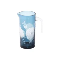 pols potten - carafe cutting en verre couleur bleu 16 x 10 21 cm made in design