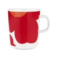 marimekko - mug tasses & mugs en céramique, grès couleur rouge 8 x 9.5 cm designer maija isola made in design