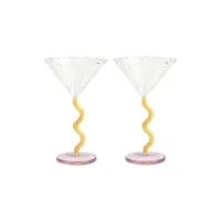 & klevering - coupe à champagne marin multicolore 17 x 10 cm verre