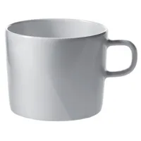 alessi - tasse à thé platebowlcup en céramique, porcelaine couleur blanc 21 x 8 cm designer jasper morrison made in design