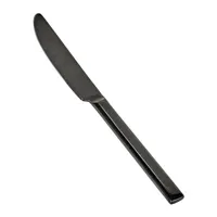 serax - couteau de table pure en métal, acier inoxydable revêtement pvd couleur noir 22.7 x 14.42 cm designer pascale naessens made in design