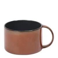 serax - tasse à café terres de rêves en céramique, grès émaillé couleur orange 14.42 x 5.1 cm designer anita le grelle made in design