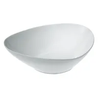 alessi - saladier colombina en céramique, porcelaine couleur blanc 30 x 33 11 cm designer doriana & massimiliano fuksas made in design