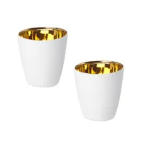 tsé-tsé - tasse affamés en céramique, porcelaine couleur or 11 x 10 6 cm designer made in design