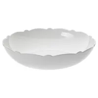 alessi - saladier dressed en céramique, porcelaine couleur blanc 31 x 7.5 cm designer marcel wanders made in design
