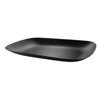 alessi - plateau moiré en métal, acier époxy couleur noir 28.85 x cm designer marcel wanders made in design