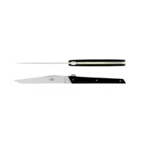 forge de laguiole - couteau table jy 's en plastique, acrylique couleur noir 23 x 18.17 cm designer olivier gagnère made in design