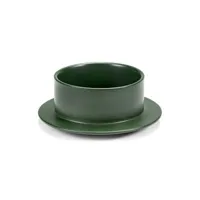 valerie objects - bol dishes to en céramique, grès couleur vert 22.89 x 8 cm designer glenn sestig made in design