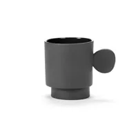 valerie objects - mug inner circle en céramique, grès couleur gris 8.7 x 16.13 9.4 cm designer maarten baas made in design