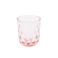 verre à eau en verre rose h9xd7cm