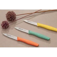 set 3 couteaux d'office 8,5 cm coloris pastel arcos