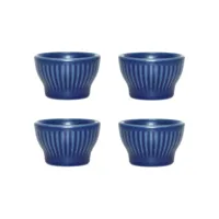aida coquetier groovy lot de 4 blue stoneware