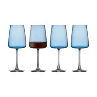 lyngby glas verre à vin rouge zero 54 cl, lot de 4 blue