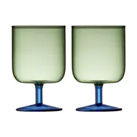 lyngby glas verre à vin torino 30 cl lot de 2 green-blue