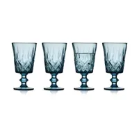 lyngby glas verres à vin sorrento 29 cl, lot de 4 bleu
