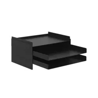 ferm living - 2x2 organisateur - noir/revêtu par poudre/lxhxp 22,8x12,7x28,3cm/plateaux empilables
