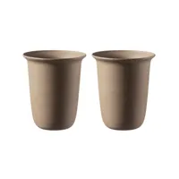 fdb møbler - set de 2 tasse à café v34 ildpot - brun naturel/h x ø 10,2x8cm/210ml