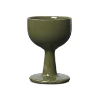 ferm living - verre à vin floccula - vert/glaçage réactif/h x ø 12,5x9cm/lavable au lave-vaisselle