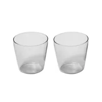 nine - set de 2 verre à boire milk - transparent/h x ø 7,4x7,9cm/lavable au lave-vaisselle