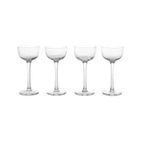ferm living - set de 4 verres à liqueur host - transparent/lxhxp 30x15x5,6cm/0,4cl/lavable au lave-vaisselle