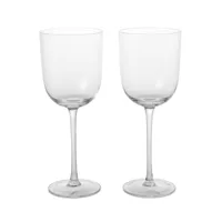 ferm living - set de 2 verres à vin blanc host - transparent/lxhxp 22x23,5x8cm/30cl/lavable au lave-vaisselle