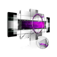 paris prix - tableau sur verre acrylique violet rim 100 x 200 cm