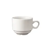 tasses à thé nova empilables blanches unies 210ml churchill - boite de 24
