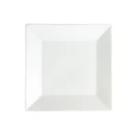 assiette carrée à large bord blanche 250 mm olympia - lot de 6