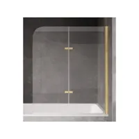 paroi baignoire austin 120 x 140 cm badplaats - l'or - verre transparent
