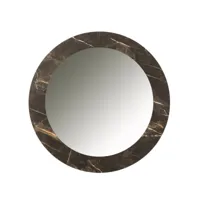 miroir imprime marbre mdf/verre marron fonce small